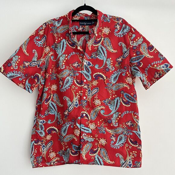 Ralph Lauren Other - Ralph Lauren Red Paisley Casual Button Down Shirt